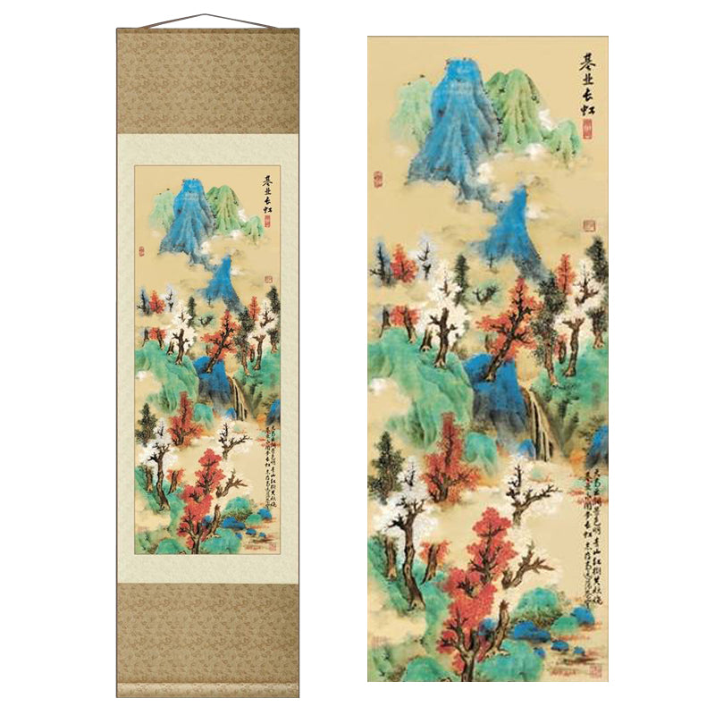 Gifts for foreigners abroad, silk scroll paintings, gifts for foreigners, traditional Chinese Sichuan panda faces