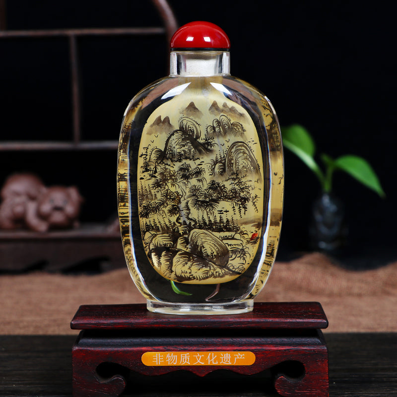 Imperial gifts, hand-painted inner painting snuff bottles, Chinese style characteristic handicraft snuff bottle ornaments, business gifts for foreigners