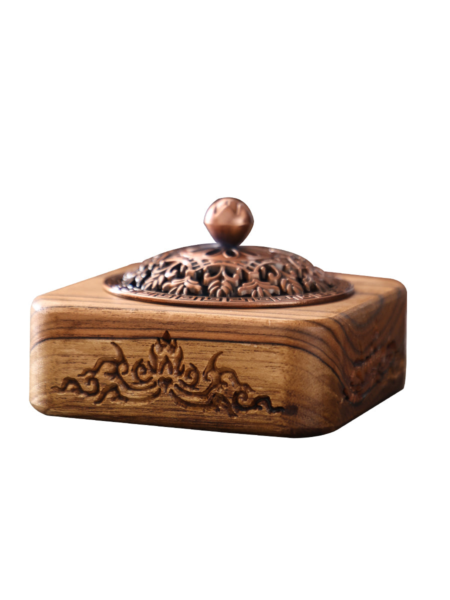 Unique Chinese solid wood incense burner, household indoor aromatherapy stove, Zen incense stick, incense stick, sandalwood, incense burner, incense incense holder