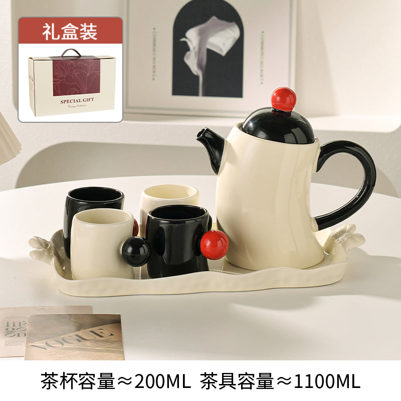 Housewarming gifts, ceramic tea sets, home living room coffee tables, hospitality teapots, cups, sets, high-end gift boxes