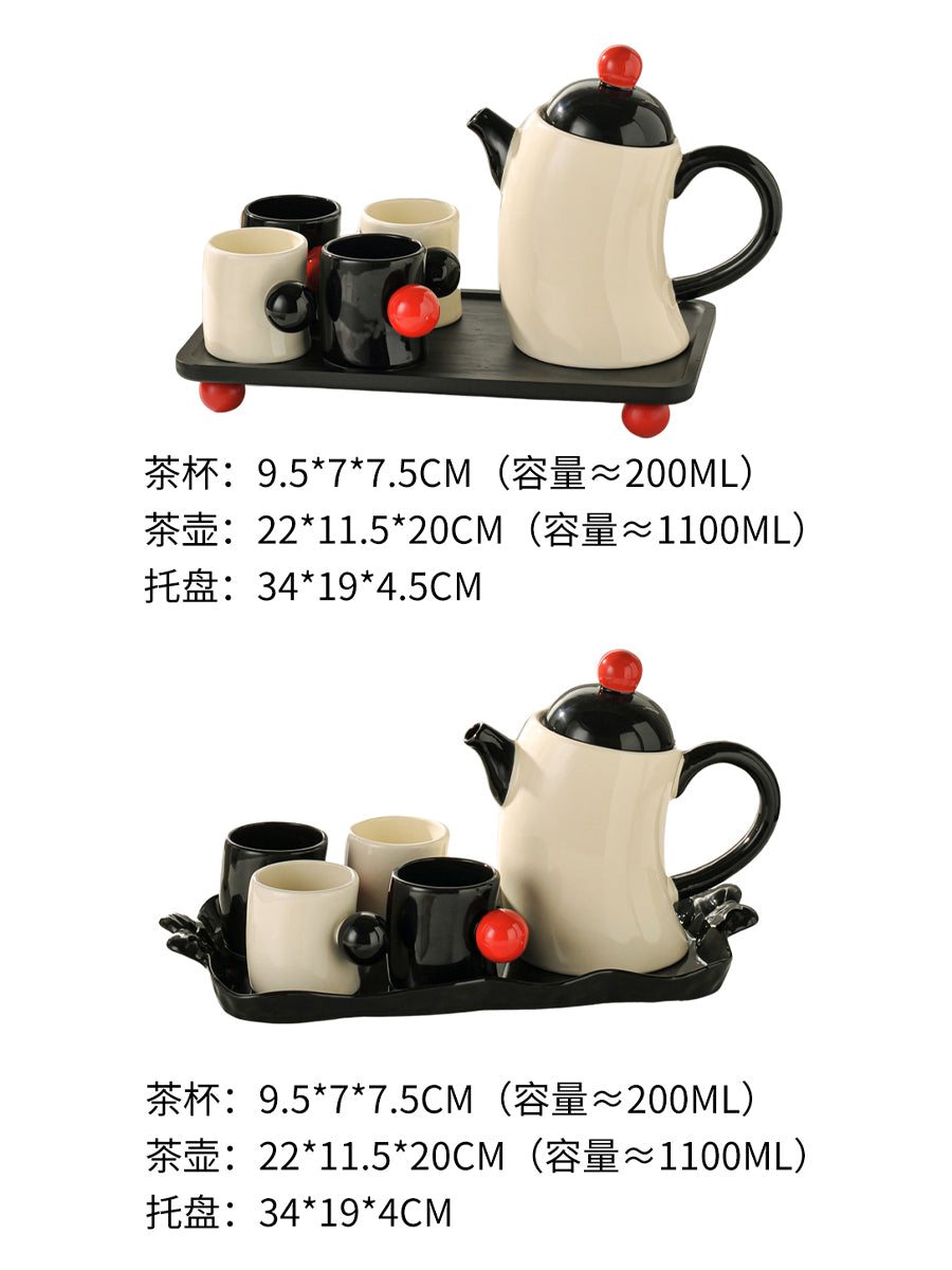 Housewarming gifts, ceramic tea sets, home living room coffee tables, hospitality teapots, cups, sets, high-end gift boxes