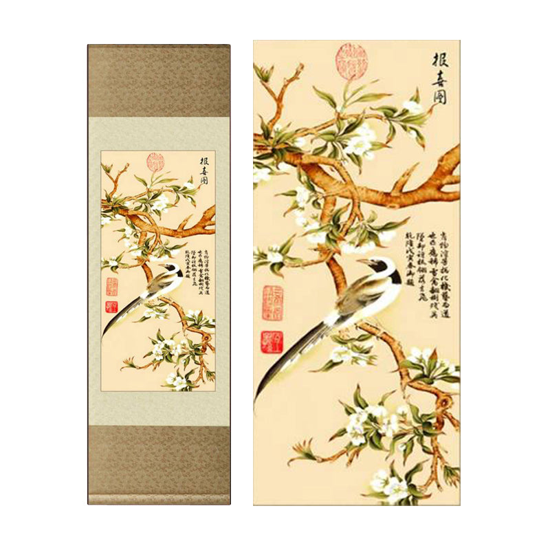 Gifts for foreigners abroad, silk scroll paintings, gifts for foreigners, traditional Chinese Sichuan panda faces