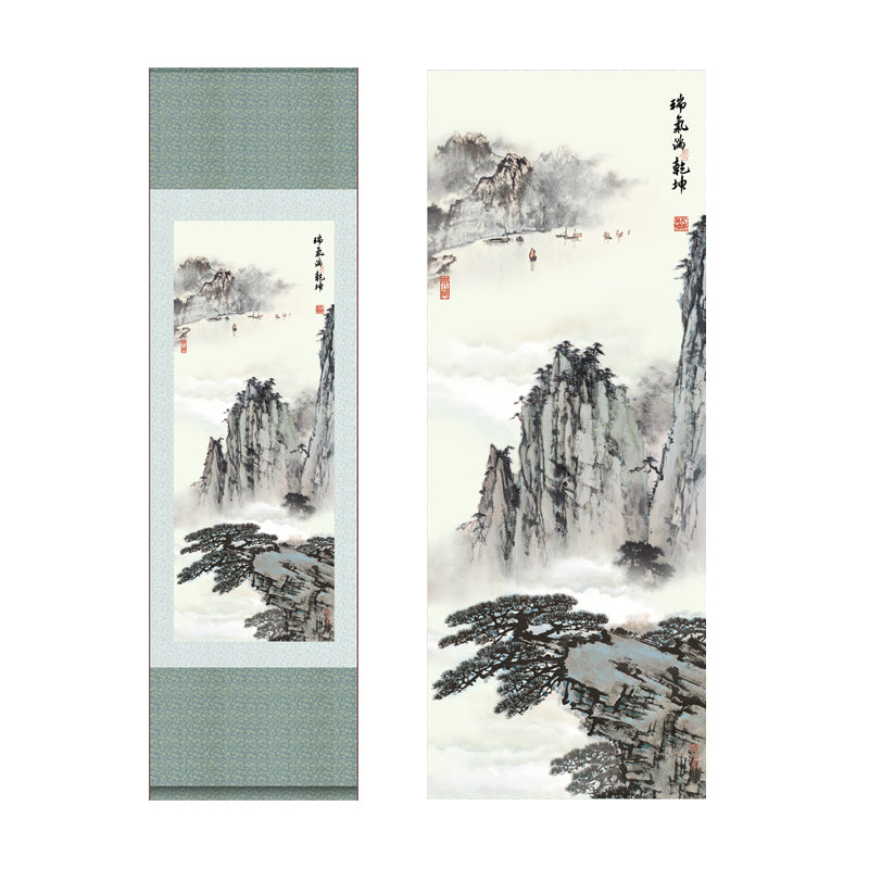 Gifts for foreigners abroad, silk scroll paintings, gifts for foreigners, traditional Chinese Sichuan panda faces