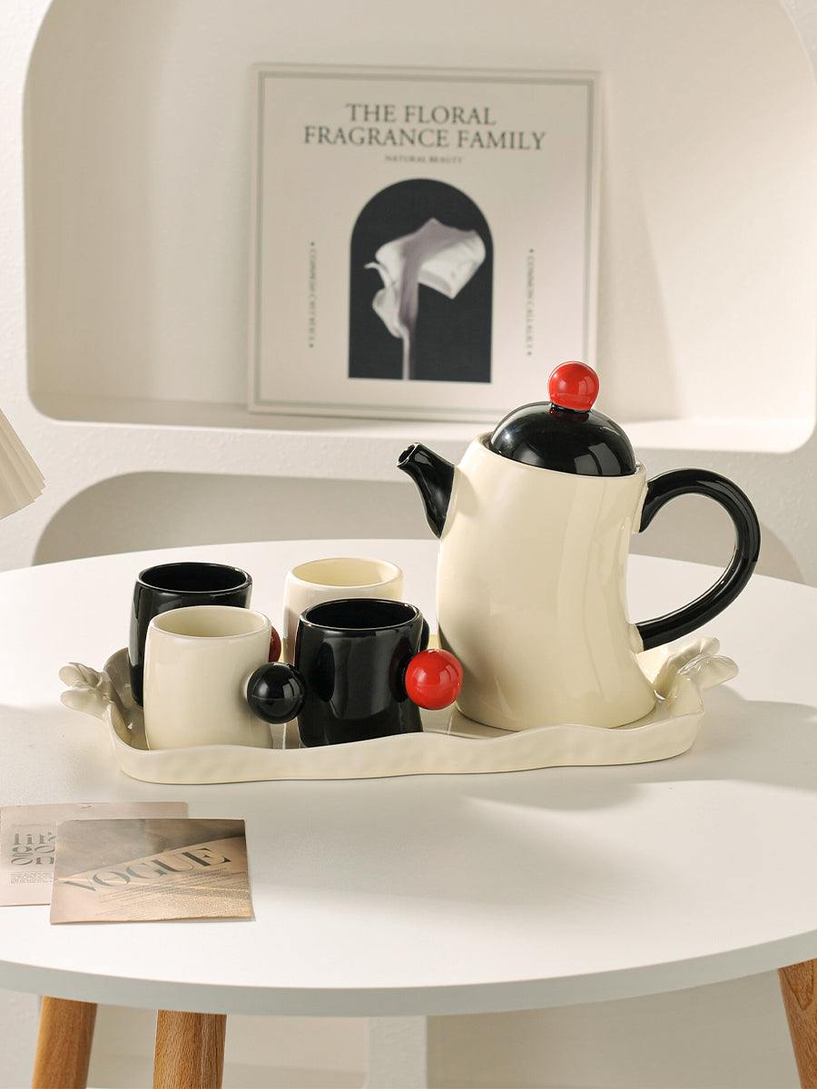 Housewarming gifts, ceramic tea sets, home living room coffee tables, hospitality teapots, cups, sets, high-end gift boxes