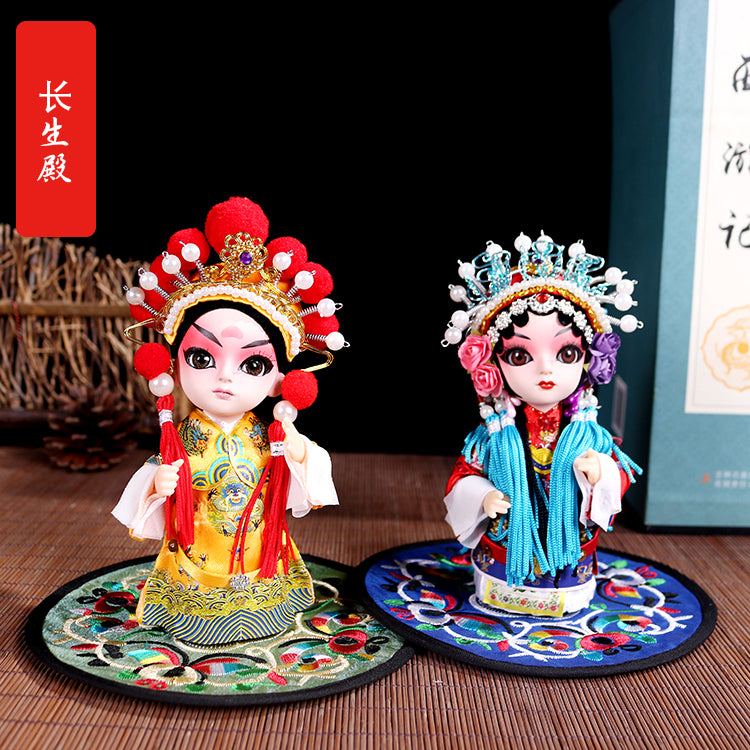 Chinese style special gifts Peking opera silk doll face decorations Beijing travel souvenirs