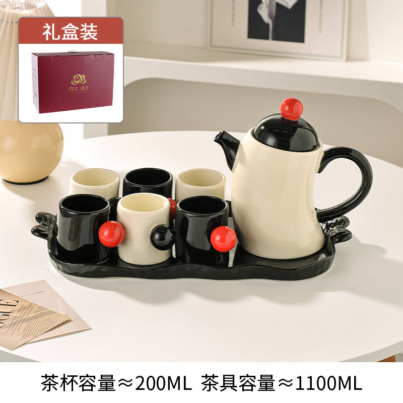 Housewarming gifts, ceramic tea sets, home living room coffee tables, hospitality teapots, cups, sets, high-end gift boxes