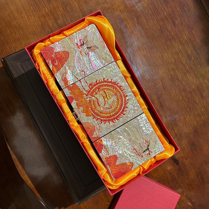 Nine-color deer, luodian lacquerware, traditional inlay handicrafts, gifts, wedding gifts, Chinese style, folio jewelry boxes, national tide
