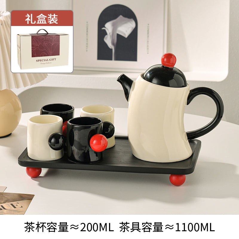 Housewarming gifts, ceramic tea sets, home living room coffee tables, hospitality teapots, cups, sets, high-end gift boxes