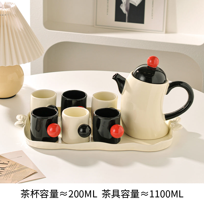 Housewarming gifts, ceramic tea sets, home living room coffee tables, hospitality teapots, cups, sets, high-end gift boxes