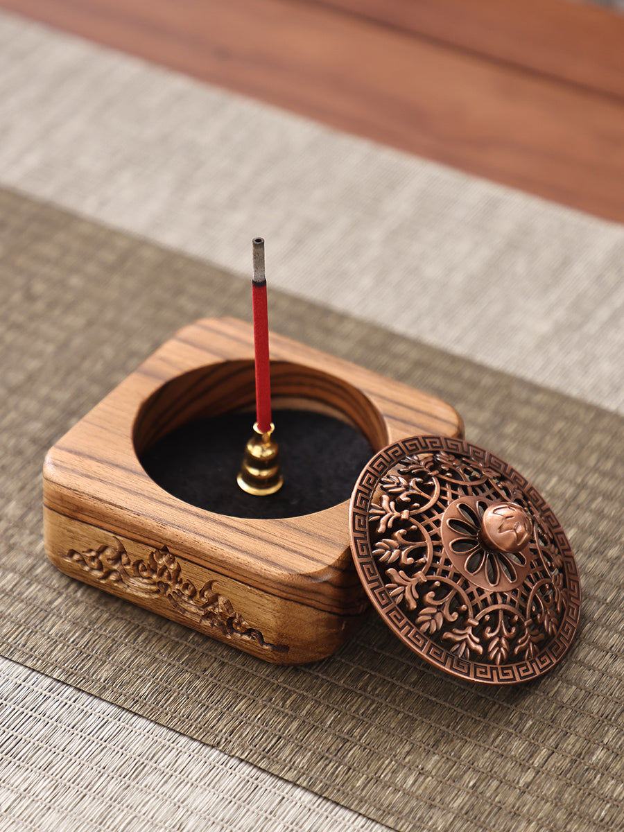 Unique Chinese solid wood incense burner, household indoor aromatherapy stove, Zen incense stick, incense stick, sandalwood, incense burner, incense incense holder