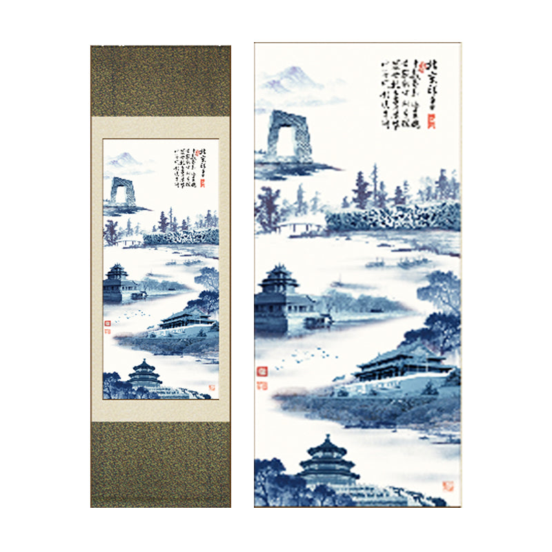 Gifts for foreigners abroad, silk scroll paintings, gifts for foreigners, traditional Chinese Sichuan panda faces