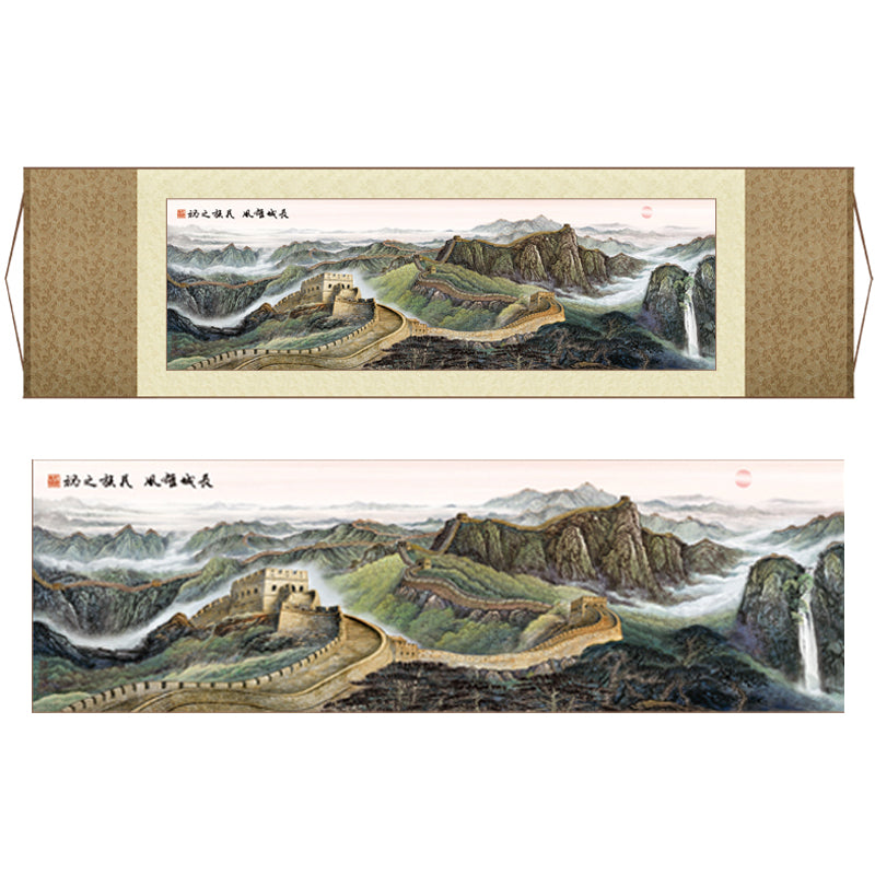 Gifts for foreigners abroad, silk scroll paintings, gifts for foreigners, traditional Chinese Sichuan panda faces