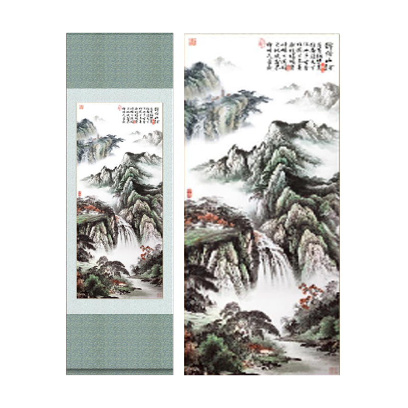 Gifts for foreigners abroad, silk scroll paintings, gifts for foreigners, traditional Chinese Sichuan panda faces