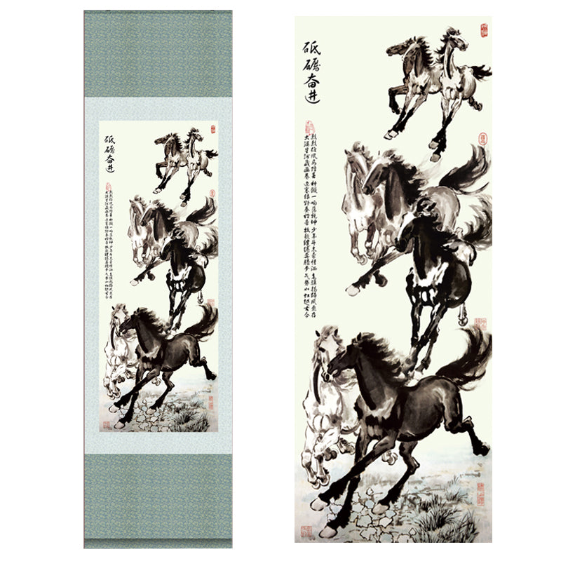 Gifts for foreigners abroad, silk scroll paintings, gifts for foreigners, traditional Chinese Sichuan panda faces