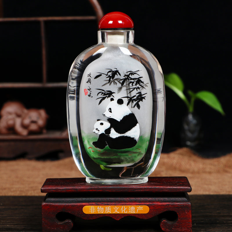 Imperial gifts, hand-painted inner painting snuff bottles, Chinese style characteristic handicraft snuff bottle ornaments, business gifts for foreigners
