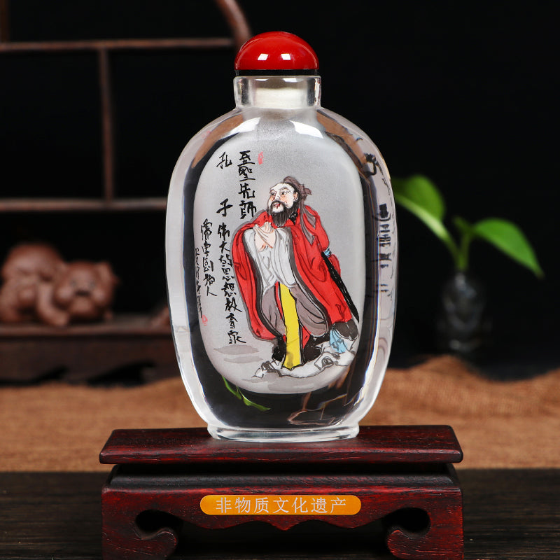 Imperial gifts, hand-painted inner painting snuff bottles, Chinese style characteristic handicraft snuff bottle ornaments, business gifts for foreigners