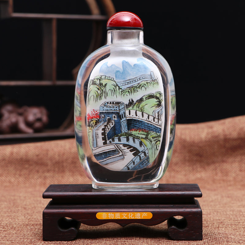 Imperial gifts, hand-painted inner painting snuff bottles, Chinese style characteristic handicraft snuff bottle ornaments, business gifts for foreigners