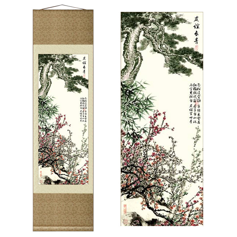Gifts for foreigners abroad, silk scroll paintings, gifts for foreigners, traditional Chinese Sichuan panda faces