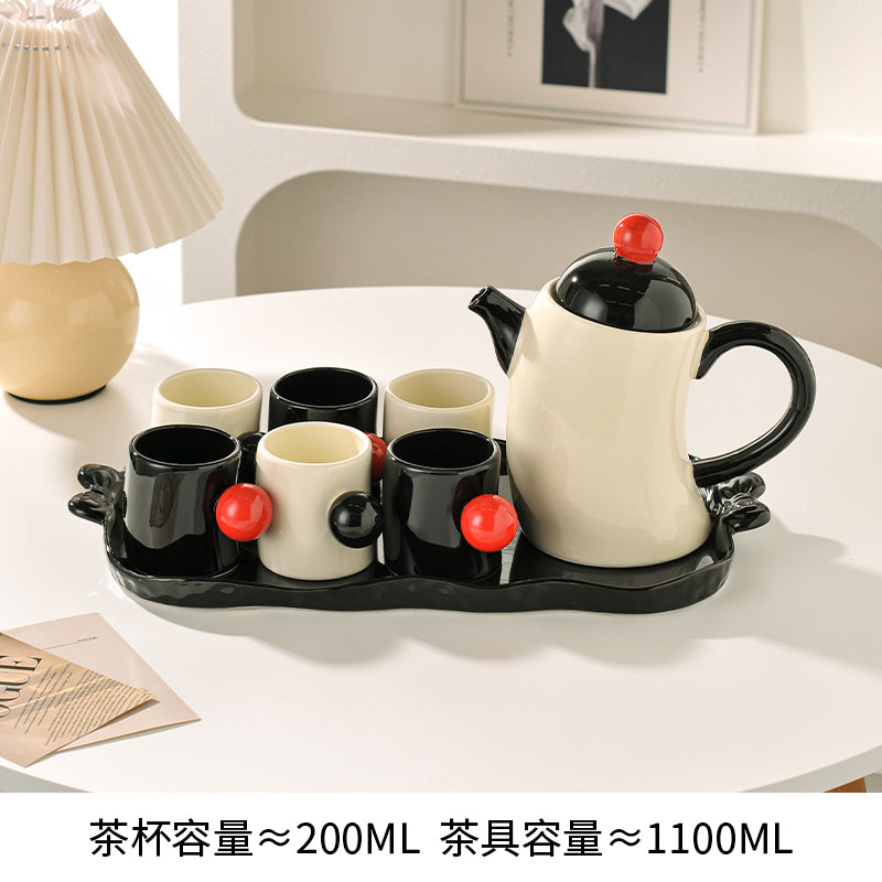 Housewarming gifts, ceramic tea sets, home living room coffee tables, hospitality teapots, cups, sets, high-end gift boxes