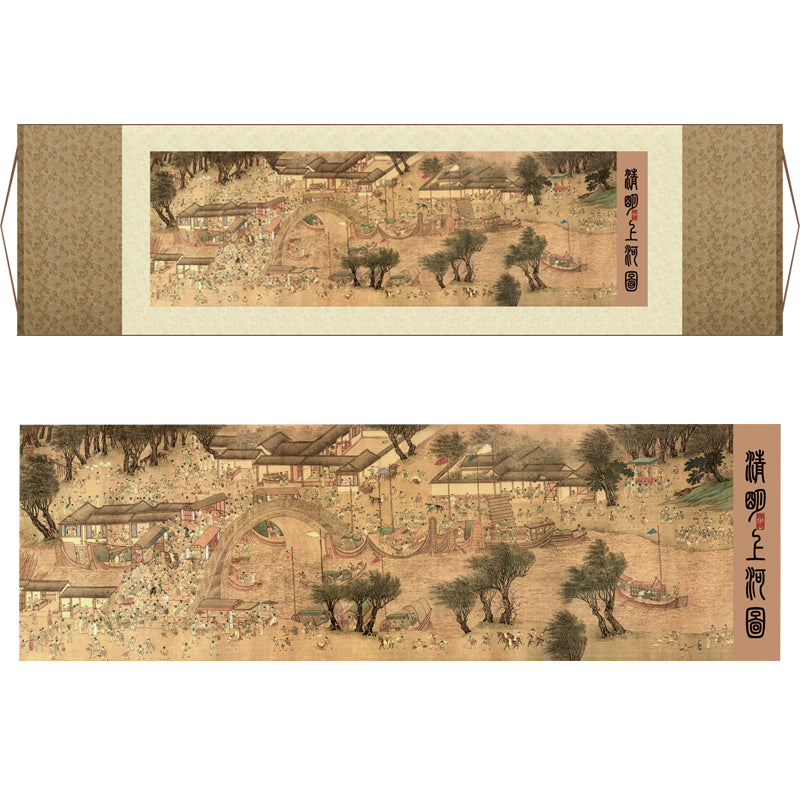 Gifts for foreigners abroad, silk scroll paintings, gifts for foreigners, traditional Chinese Sichuan panda faces