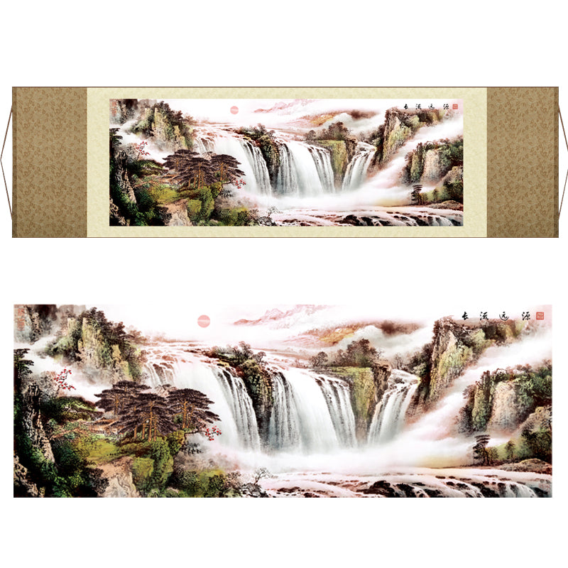 Gifts for foreigners abroad, silk scroll paintings, gifts for foreigners, traditional Chinese Sichuan panda faces