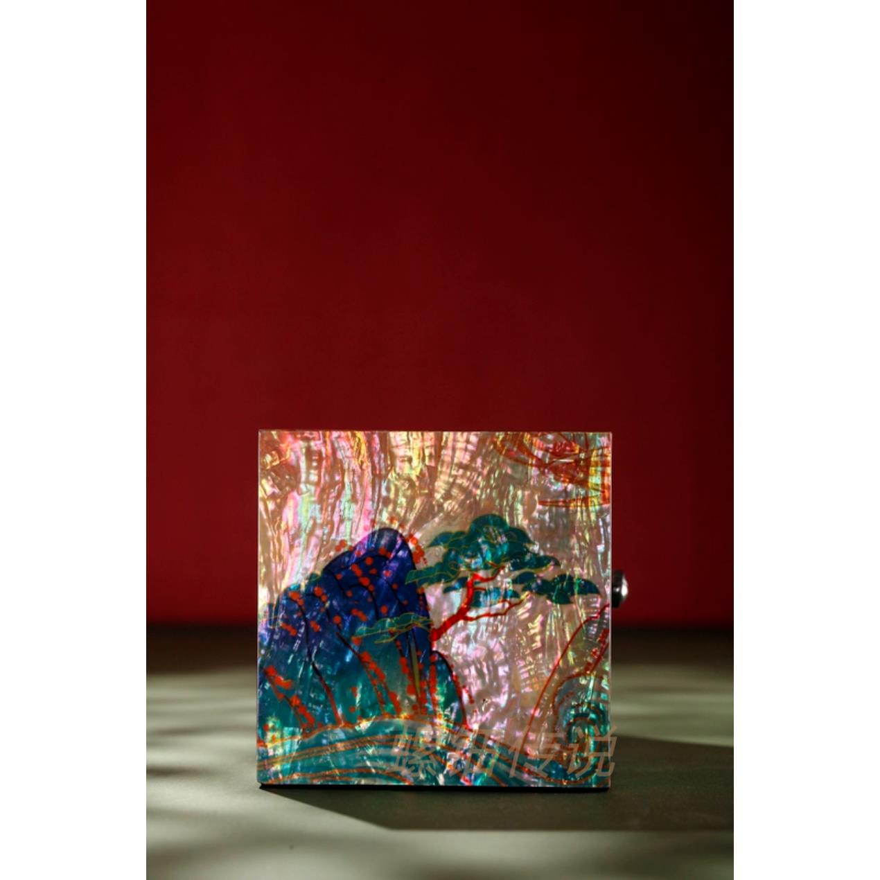 Nine-color deer, luodian lacquerware, traditional inlay handicrafts, gifts, wedding gifts, Chinese style, folio jewelry boxes, national tide