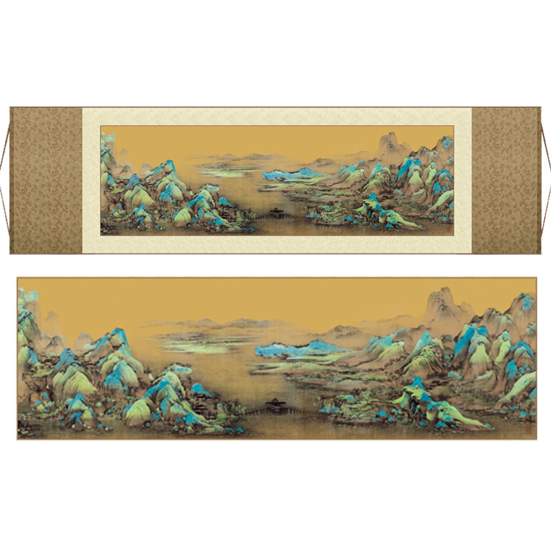 Gifts for foreigners abroad, silk scroll paintings, gifts for foreigners, traditional Chinese Sichuan panda faces