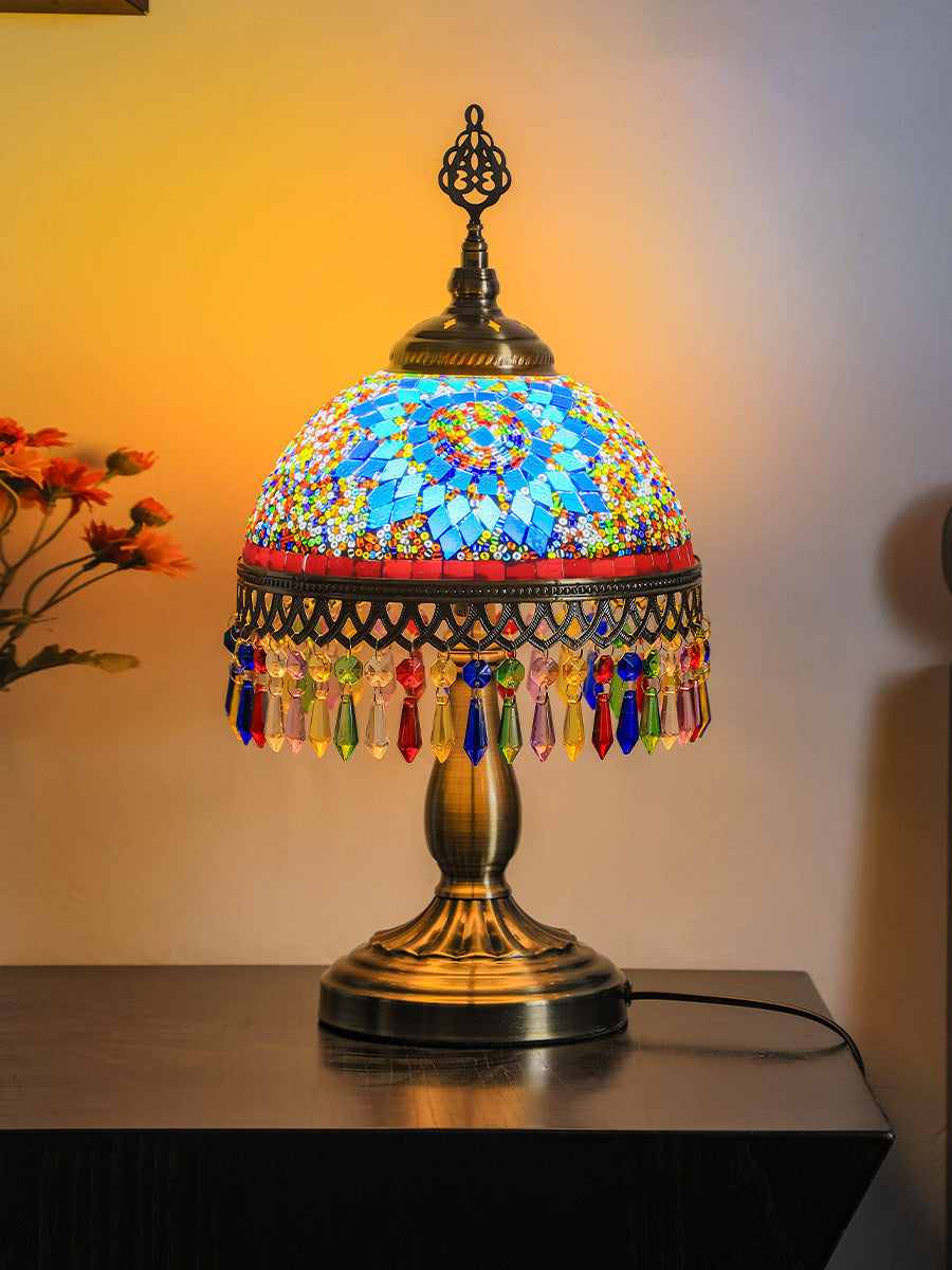 Unique Vintage Style Bedside Lamp for Bedroom, Bohemian Hotel Room Bedroom Study Café Decorative Table Lamp