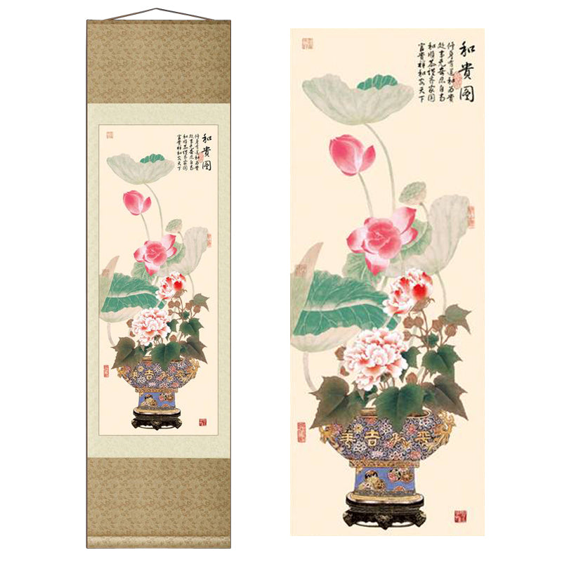 Gifts for foreigners abroad, silk scroll paintings, gifts for foreigners, traditional Chinese Sichuan panda faces